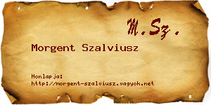 Morgent Szalviusz névjegykártya